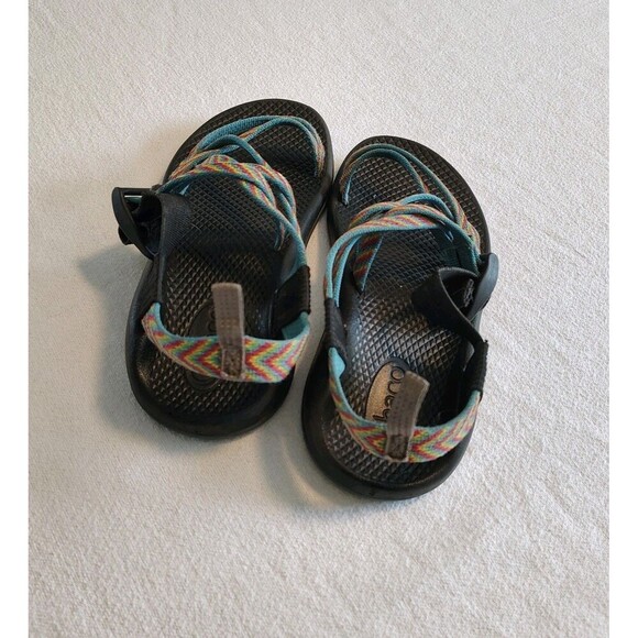 Chaco Girls Sandals Multicolor Rainbow Hiking Outdoors Water Comfort Size 3 - Picture 4 of 6
